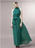 Elegant Bohemian Summer Beach Dresses for Women Ultra Perfect Fairy Hang-Neck Sexig Maxi Chiffon Long Ladies Clothes Free Frakt