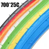Catazer 700*25C 25-622 Bike Tire Tyre Bicycle Tires Fixed Gear Bike Road Bicycles Cruisers Tire 7 Color Bicycle Accessories