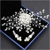 Nieuwe Collectie Mooie Crystal Pearls Hair Cam Accessoires Oorbellen Vintage Sprankelende Bruiloft Levert HeadPieces Bridal Accessoires