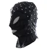 Bondage Adult Toys US New Sexy Studded Full Mask Hood Open Mouth Eyes Bondage Fetish Roleplay GIMP #R172