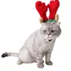 Söt Pet Jul Ren Antlers Headband Party Prop Ornaments för hundkatt Kort Plush Material Decoration Presenter