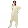 Ny vit kuk cosplay kostymer anime djur onesie för vuxna kvinnor män unisex pyjamas halloween klänning fest kostym fleece romper jumpsuit