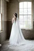 New Arrival 2M Width One Layer Wedding Veil White Ivory Champagne Bridal veil Cathedreal Length Cut Edge Tullle Wiht comb 164a