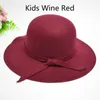 Jesienna zima szerokie czapki dla kobiet dziewczęta Dziewczęta wełna vintage filc melonik Fedoras Solid Floppy Cloche Cap Hat6093816