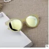 Brand Designer Children Round Kid Girls Sunglasses Anti-UV Reflective Mirror Candy Color Fashion Sun Glasses Oculos