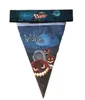 Decoração de Halloween papel triângulo bandeira flâmula banner carnaval guirlanda caveira morcego aranha fantasma assustador clubing bar loja decoração de festa