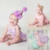 2016 Летняя детская одежда 3 цвета Малыш Baby Gold Polka Dots Romper Dress Baby Girls Без рукавов Платья для принцессы с днем ​​рождения Комбинезоны