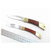 Förderung Kleine Faltfruchtmesser Holz + Kupfer Kopf Griff Messer Mini EDC Pocket Survival Messer
