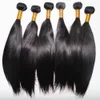 Large stock Best 14A double drawn 100% Indian human hair Straight natural color hair wefts 4bundles