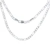 100pcs 925 solid sterling silver chains 2mm womens figaro link necklace 16 30