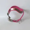 Correia de castidade cueca masculino cintos de castidade dispositivos Novo aço inoxidável silicone rosa forro cinto penis bondage galo gaiola brinquedos sexuais