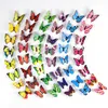 200 PCS 3D Papillon Stickers Muraux Art Wall nouveauté décoration DIY votre propre décoration de chambre d'enfants PVC amovible