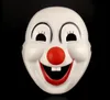 Halloween Hite Clown Red Nose mask Divertente Fancy Dress Party Jester Jolly Mask PVC Masquerade Mask Maschere di carnevale bianco oggetti di scena per eventi festivi