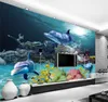 Personalizado 3d papel de parede mundo subaquático po papel de parede oceano murais crianças quarto sala berçário loja casamento casa quarto dec1173545