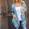 Kobiety Wiosna Nowy Cardigan Boho Znosić Kurtka Dzianiny Płaszcz Topy Luźny Sweter Casual Paski Topy Ubrania Dla Kobiet