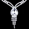 Наборы свадебных украшений Серьги Ожерелье Кольца Браслет Аксессуары один комплект включает четыре предмета роскошной моды новый стиль HT1265708982