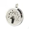 New Fashion 30mm Perfume Locket 316L Stainless Steel Essential Oil Aromatherapy Diffuser Locket Pendant (Send Chain Felt Pad) WS-13