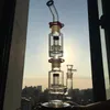 Tall Tjock Birdcage Recycler Oil Rigs Avtagbar Matrix Percolator Glas Bongs Black Base Glass Bongs Gratis frakt