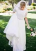 Dresses Modest Wedding Dresses With Half Sleeve Beading Sash Aline Beach Informal Elegant Reception Bridal Gowns Lace Chiffon Robe de mar