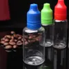 1000Pcs 5ml 10ml 15ml 20ml 30ml PET Clear Eye drop Plastic Bottles Empty Dropper Bottles with Colorful ChildProof Tamper Evident Caps