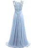 Azul vestido de baile Cap manga 2019 Robe Ceremonie Femme longo elegante vestidos de noite até o chão vestidos de festa