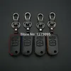 Costurado mão Couro chave do carro caso capa Mazda 2 Mazda 3 Mazda 5 Mazda 6 Mazda 8 4 Botões Folding Key Fob Keychain