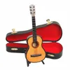Wooden Mini Instrument Guitar Decoration Wooden Mini Guitar Toy8072284