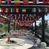 100 kraj flaga hotelu Dekoracja wydarzenia Wydarzenia Party Supplies World Flags Razem 100 Flagi Rozmiar 14 * 21cm / szt Puchar Świata Sporty Zabawki