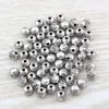 MIC 300pcs Antique Silver Zinc alloy Flower Round Spacer Beads 6x5.5mm DIY Jewelry D24