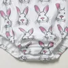 Summer Babies Pagliaccette Vestiti Neonati Cute Bunny Pattern Sleeve Rompere Bambini Kids Cotton Tuta Bambini Body One-Piece