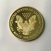 5 pezzi nuovissimi Il badge liberty dom 2000 24k placcato oro reale 40 mm moneta souvenir in metallo299B