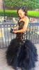 2018 Sexy Długi Prom Dresses Mermaid Sweetheart Zroszony Aplikacje Czarna Dziewczyna Prom 2k17 Prom Party Suknie Ruffles Spódnica Plus Size Formalna sukienka