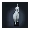 Weibliche nackte Körperskulptur, Kunsthandwerk, hochwertige Kunststatue im europäischen Stil mit Harz für die Café-Dekoration