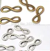 500PCs Antique Silver Bronze Infinity Symbol Connectors Charms For Jewelry Making Finding 23x8mm