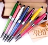 2 in 1 Touch Screen Stylus with Ballpoint Pen Shiny Bling-bling Diamonds inside Unisex Student and Office Stationery