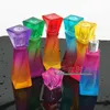 Gradient Bright colored alcohol lamp --glass hookah smoking pipe Glass gongs - oil rigs glass bongs glass hookah smoking pipe - vap- v
