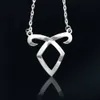 The Mortal Instruments City of Bones Angelic Power Rune Anhänger Halskette Silber Metallkette Anhänger Halskette Versilbertes Schmuckzubehör