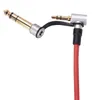 Groothandel zwart rood 6.5mm 3.5mm lente vervangende audiokabel hoofdtelefoon voor monster beat pro detox solo aux kabel 10 stks / partij