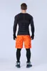 Atacado-1set = tops + calça + shorts / compressão homens de secagem rápida respirável esportes longos Johns terno fitness camisetas
