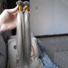 Estensioni dei capelli Grey Fusion Estensioni dei capelli con punta a U per unghie alla cheratina 100g Estensioni dei capelli d'argento Cheratina umana