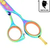 JP440C Rainbow Kolorowe nożyczki do cięcia i nożyczki do przerywki Profesjonalne zestawy, nożyczki do włosów / nożyce do fryzjera, 5.5 cali, LZS0093