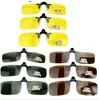 Wholesale-New Polarized Day Night Visão Clip-on Flip-up Lens Óculos de Condução Óculos De Sol