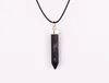 Fashion Bullet Shape Natural Stone Pendant necklaces Hexagonal Prism Quartz turquoise Crystal gems Jewelry for women men Gold/Silver