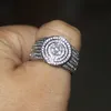 2016 neue Damenmodeschmuck 925 Sterling Silber 240PCS Topaz Simulierter Diamant EdelsteinHochzeitsband Liebhaberring für Weihnachtsgeschenk Größe 5-11