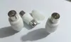 white Antenna CATV Cable Male Connector plug RF adapter connector