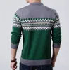 격자 무늬 오 - 넥 풀오버 남자 슬림 피트 스웨터 남자 homme sudaderas mens 스웨터 4 크기 2 색 가을 겨울