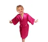 Enfants Satin rayonne solide Kimono Robe peignoir enfants chemise de nuit pour Spa fête mariage anniversaire