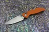 2016 DC ontwerp DC-A6 Shirogorov zakmes real D2 Satin Blade Zwart/Oranje G10 Handvat met DC nylon schede Camping tactische EDC gereedschap