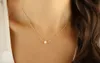 5 pezzi collana di perle semplici bianche o avorio collane di perle rotonde a cerchio carino con catena in argento dorato per la festa di nozze delle donne