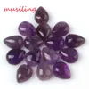 Lose Perlen für DIY-Schmuck, 8 x 10 mm, natürlicher Edelstein, Wassertropfen, flache Perlen, Rosenquarz, Amethyst usw., lose Perlen, Charms-Herstellungszubehör